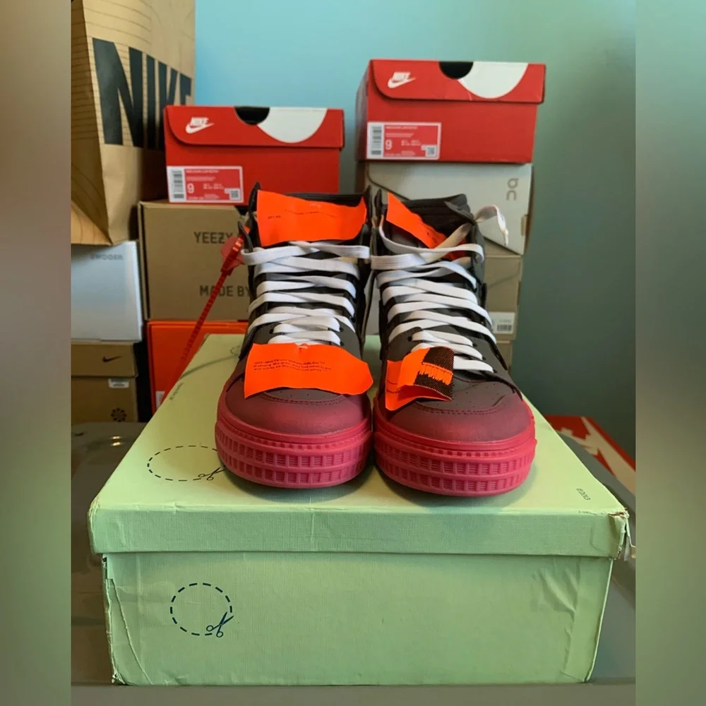 OFF-WHITE OFF COURT 3.0 Sneakers - Size 7 US / 40 EU - Grey Fuchsia Purple Shoes - Picture 7 of 15
